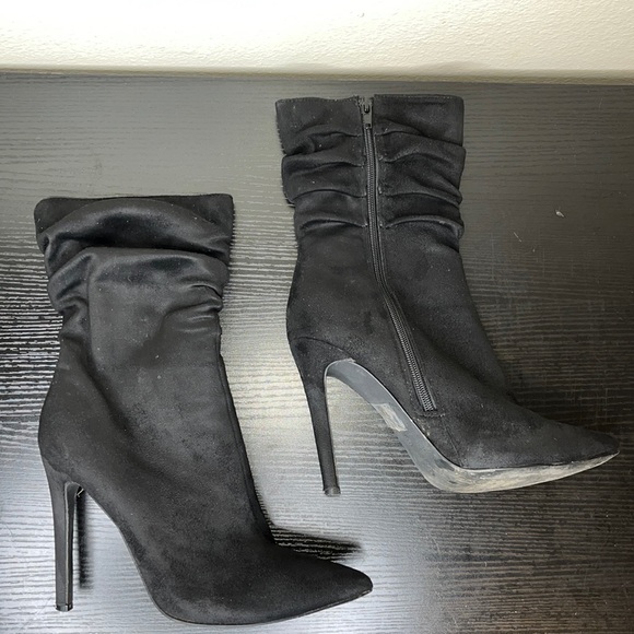 Olivia Ferguson Faux Suede Booties - Picture 1 of 12
